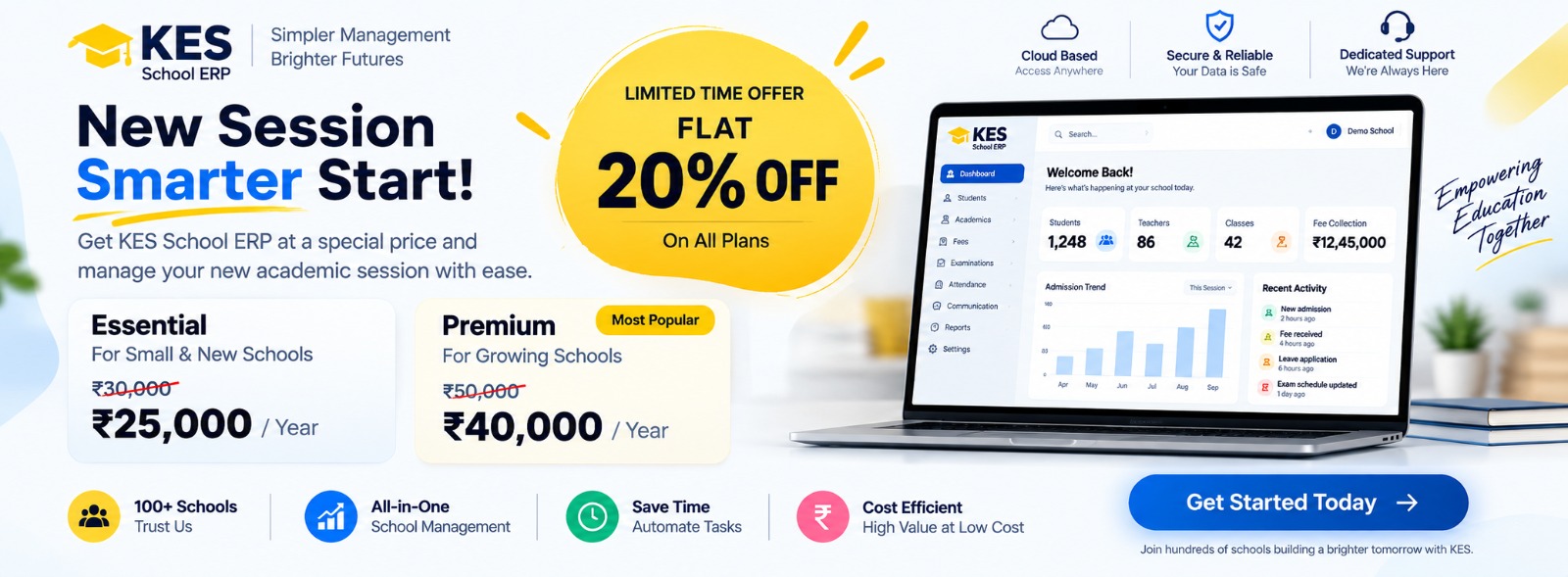 New Session Smarter Start offer from KES School ERP
